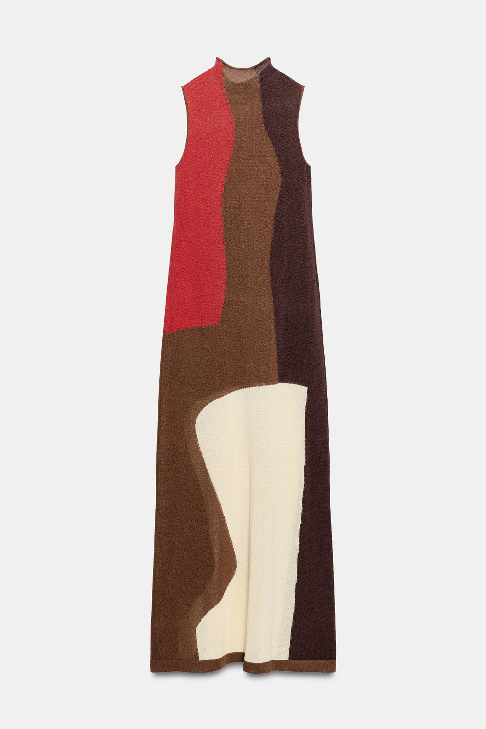 ТРИКОТАЖНОЕ ПЛАТЬЕ В СТИЛЕ COLOR BLOCK — ZARA