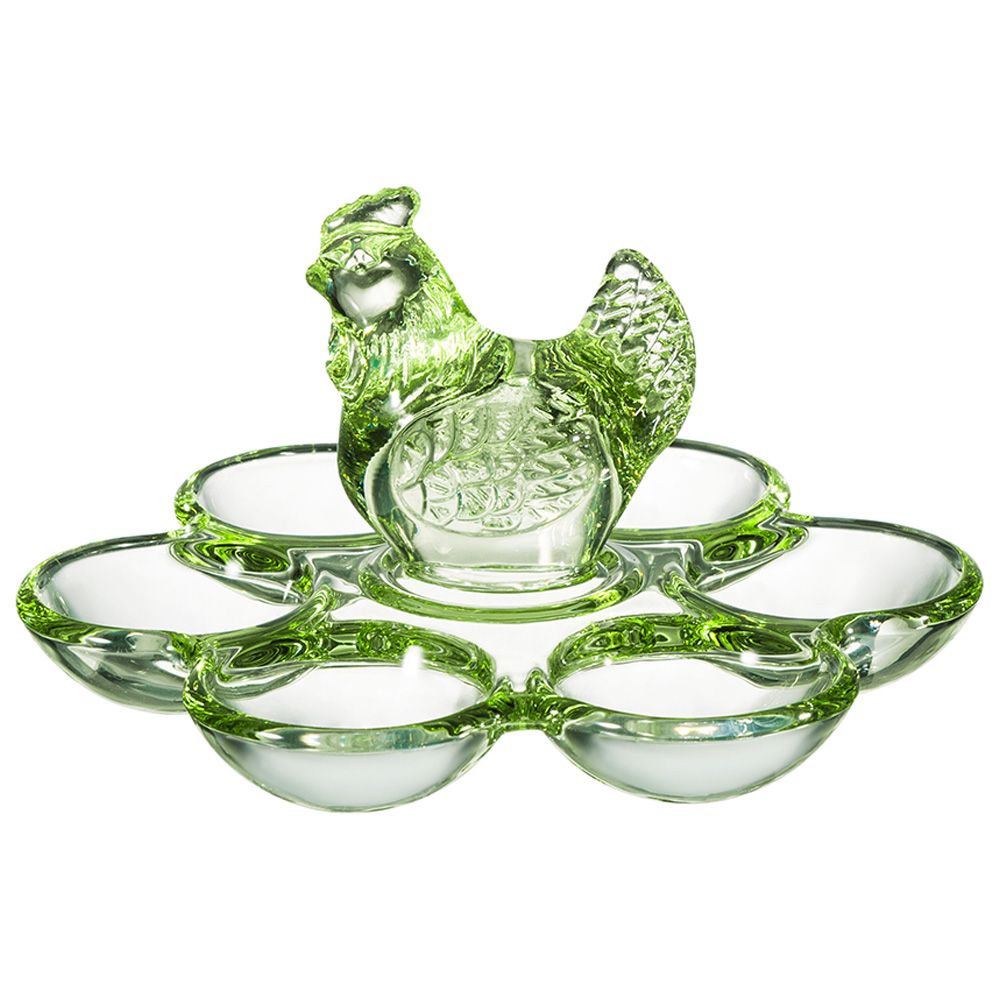 ПОДСТАВКА ДЛЯ 6 ЯИЦ "SUNDAY" GREEN 17,5*16*9 СМ