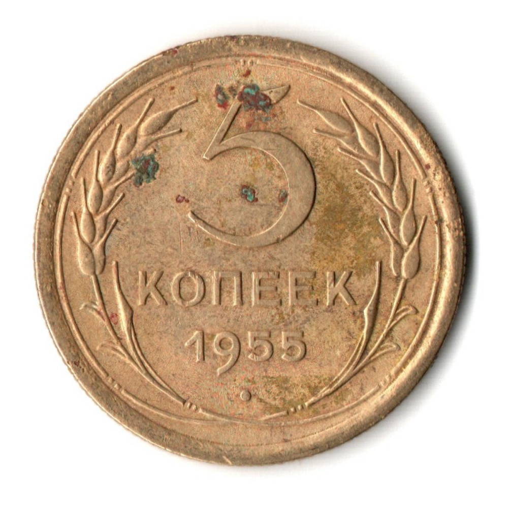 5 копеек 1955 год СССР F