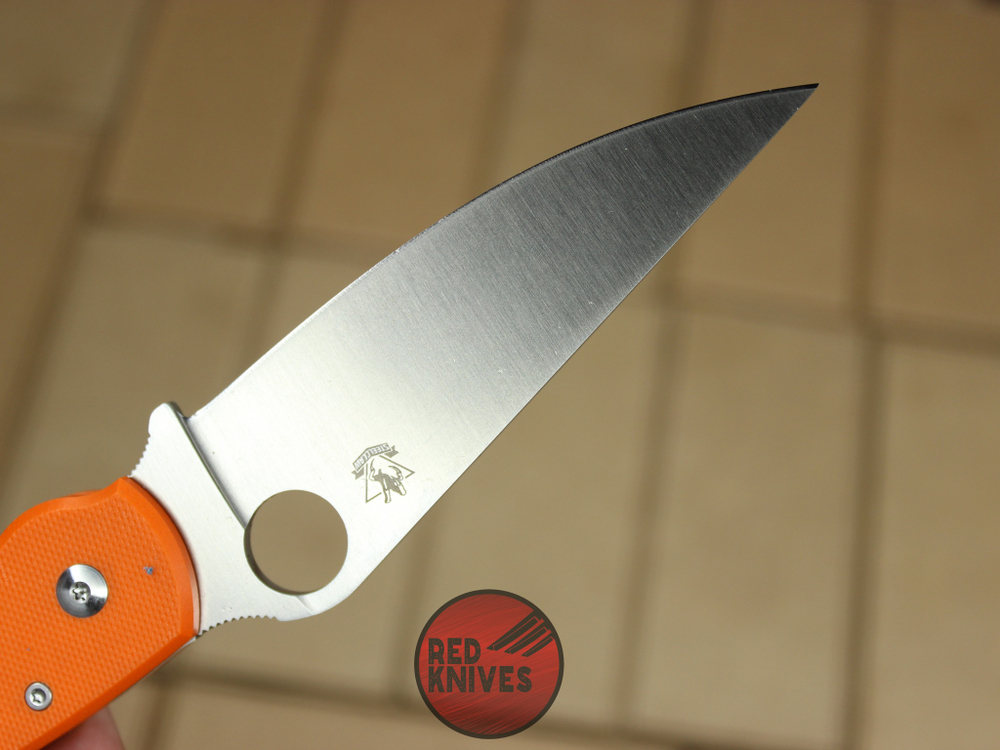 Складной нож Steelclaw Боец-3 (Реплика Spyderco Military), оранжевая рукоять - сталь D2