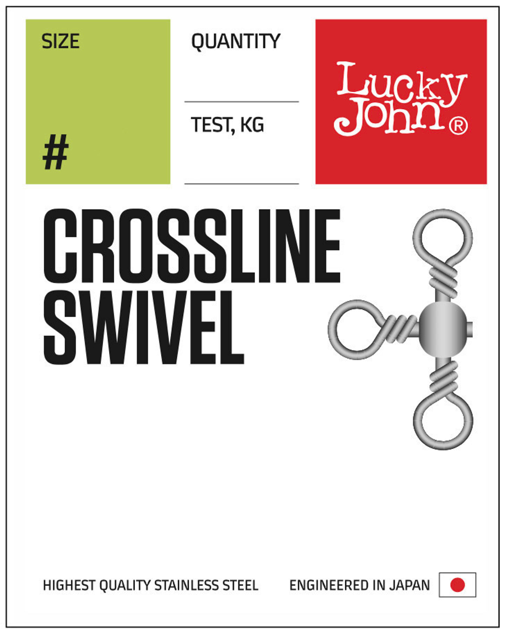 Вертлюги трехстор. LJ Pro Series CROSSLINE SWIVEL №10, 10шт., 15 кг