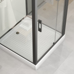 Душевая кабина Niagara Standart ST100/15Q/BL (100х100х215) квадрат,поддон 15см,распашная,проф.черный,3 места