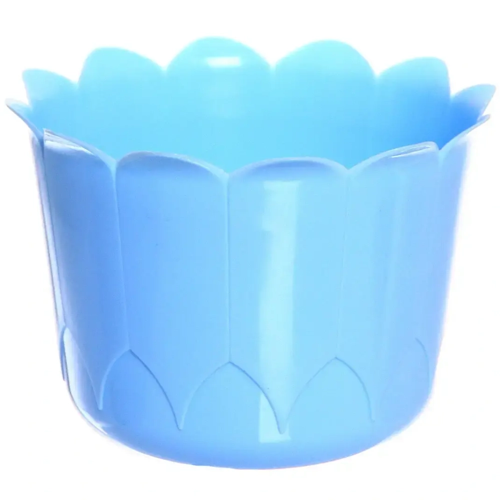 Кашпо для цветов пластиковое 0,69л d-11см «Ромашка» колор С80К