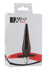 Вибровтулка черная водонепроницаемая Black & Red (Цвет: черный)
