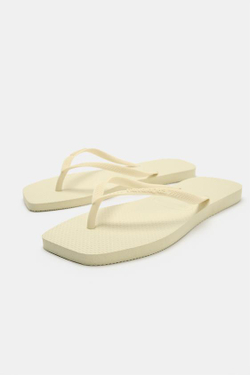 ZARA X HAVAIANAS ® ВЬЕТНАМКИ, ЭКРЮ/БЕЛЫЙ