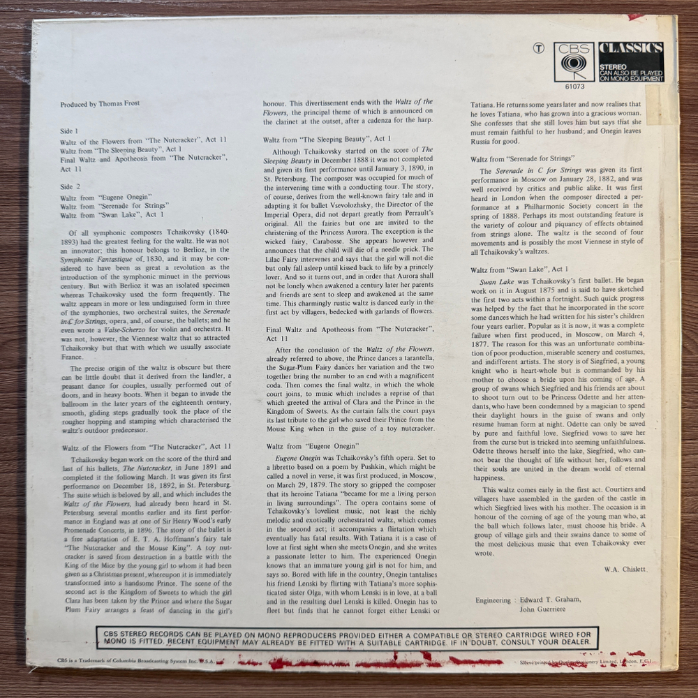 Чайковский - Вальсы (Англия 1969г.)