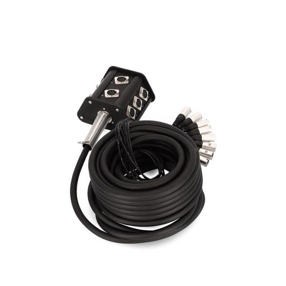 Adam Hall K 8 C 15 P - мультикор со стейдж-боксом, 8 x XLR возврат, 8 x 0.314 мм2, 15 м