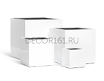Кашпо TREEZ Effectory Gloss Куб Белый глянцевый лак 50х50х50 см 41.3320-05-033-WH-50