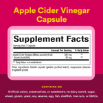 Natural Factors, ферментированный яблочный уксус, 500 мг, 180 капсул, которые легко глотать