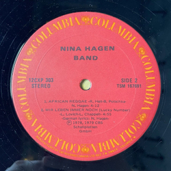Винтажная виниловая пластинка LP Nina Hagen Band (Canada 1980)