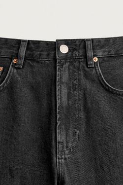 ZARA УКОРОЧЕННЫЕ ДЖИНСЫ LOOSE FIT, УГОЛЬНЫЙ