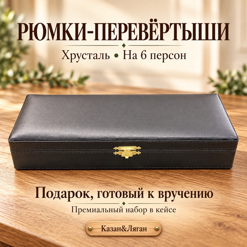 Стопки из хрусталя в шкатулке на 6 персоны