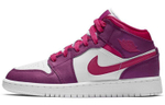 Jordan Air Jordan 1 Mid top Basketball Shoes White Purple Unisex
