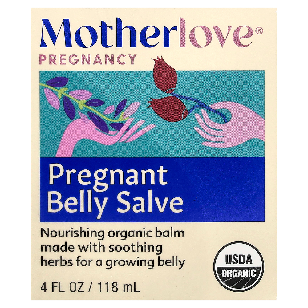 Motherlove, беременность, мазь для ухода за кожей живота в период беременности, 118 мл