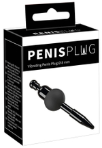 Черный уретральный вибростимулятор Vibrating Penis Plug (Цвет: черный)