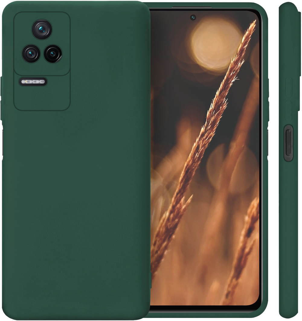 Мягкий Soft Touch чехол из силикона для XIAOMI POCO F4 с бархатной подкладкой