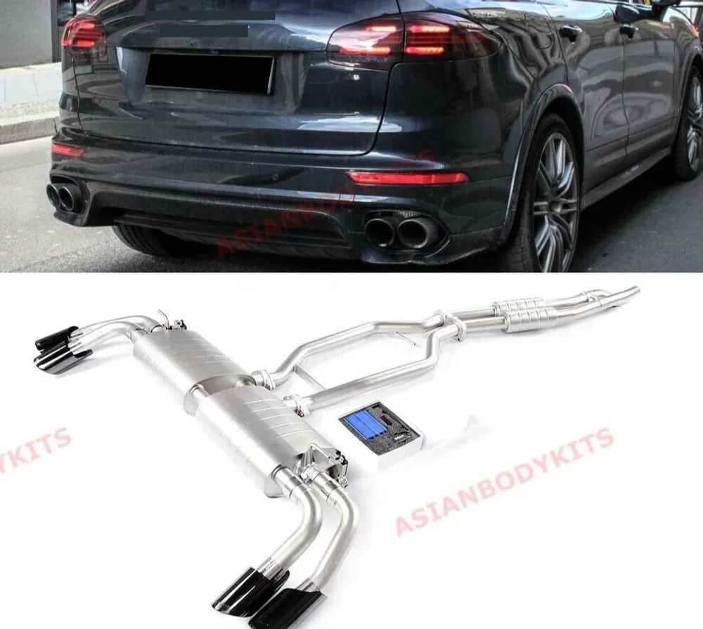 Выхлопная система с заслонками для Porsche CAYENNE 958.2 VALVED EXHAUST CATBACK MUFFLER 15-17 3.6