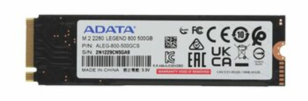 SSD ADATA LEGEND 800, 500 ГБ, M.2, PCIe 4.0, NVMe, ALEG-800-500GCS