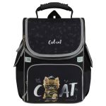 Ранец ArtSpace Junior "Cat on black" 37*28*21см, 1 отделение, 3 кармана, анатомическая спинка