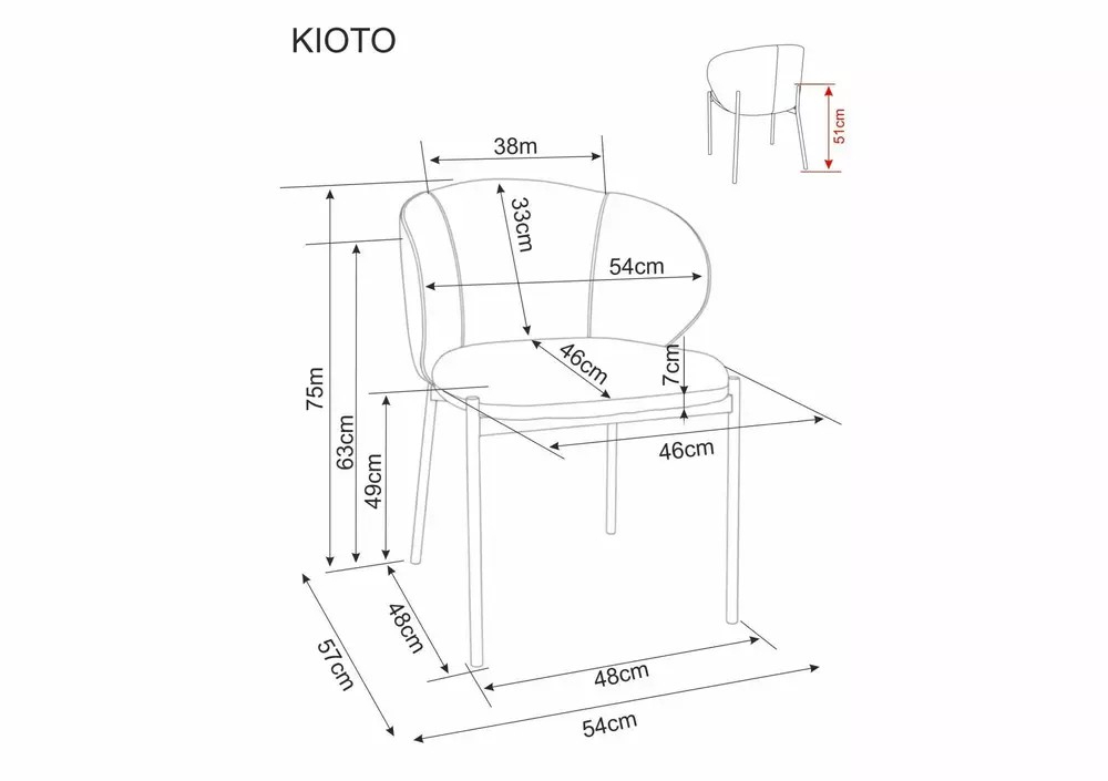 Стул SIGNAL KIOTO t.254 серый/черный