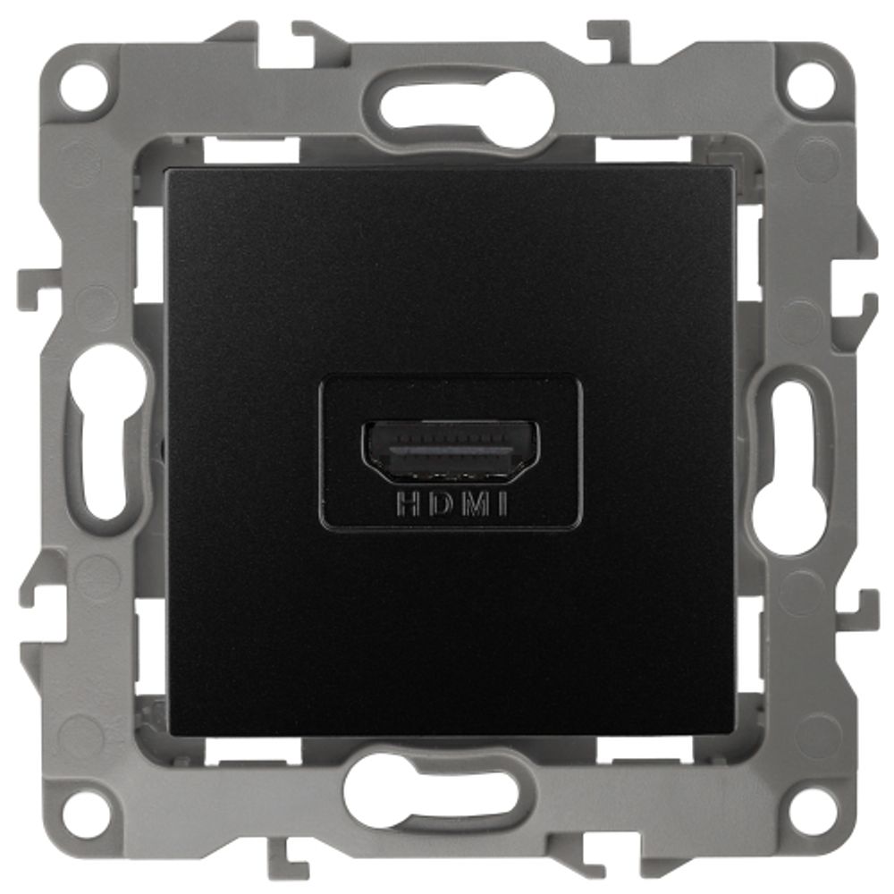 Розетка ЭРА Серия 12 12-3114-05 HDMI IP20 антрацит | Эра 12