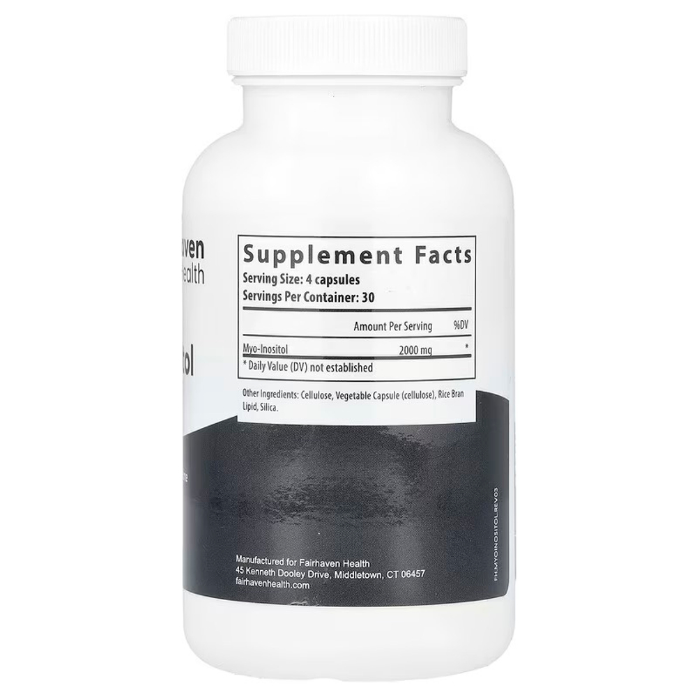 Fairhaven Health, Мио-инозитол, 120 капсул (500 мг на капсулу)