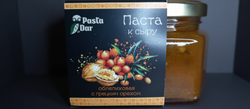 Паста к сыру облепиховая с грецким орехом