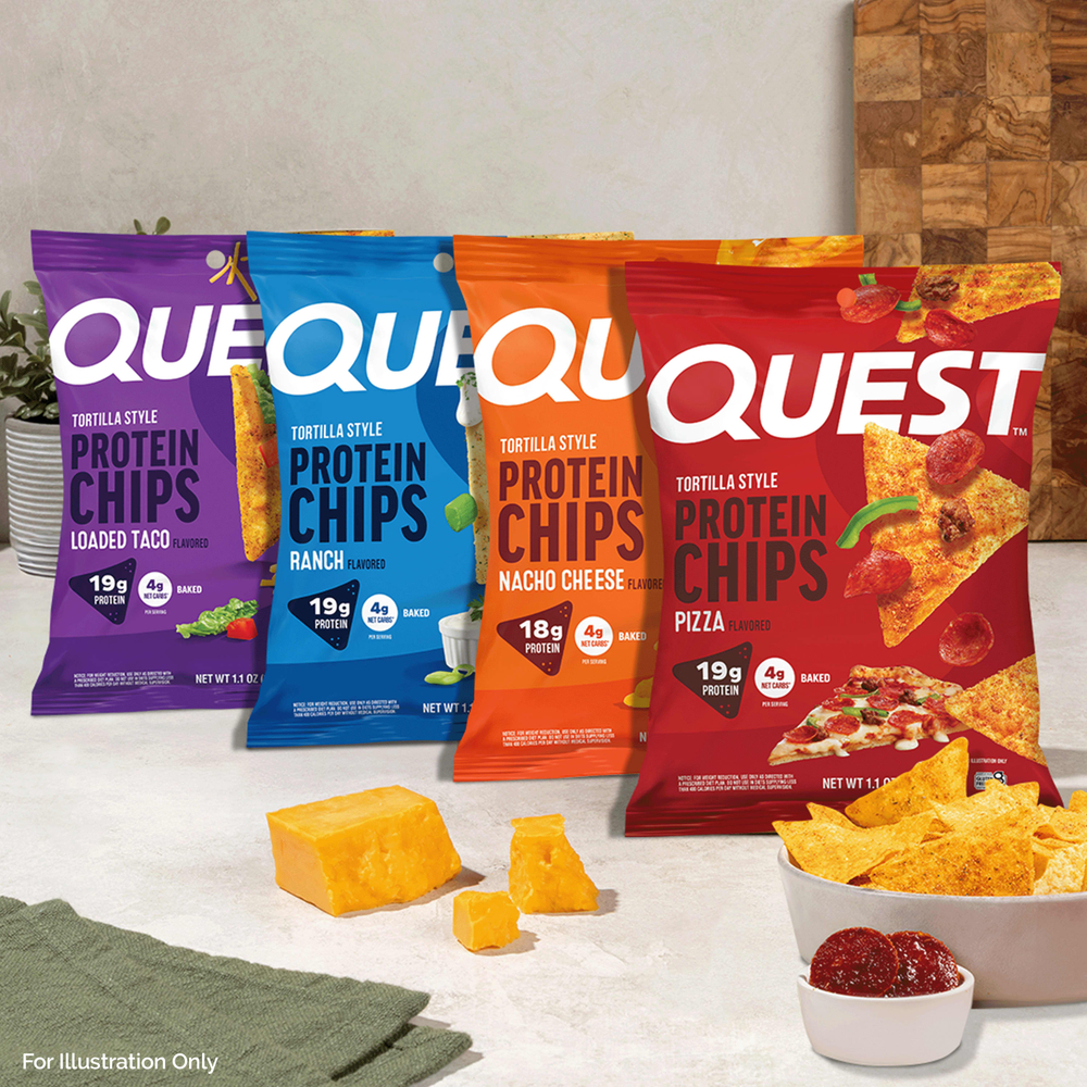 Quest Nutrition, протеиновые чипсы из тортильи, ассорти, 8 шт. по 32 г (1,1 унции)