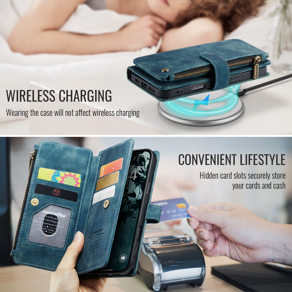 Многофункциональный чехол-кошелек CaseMe 3 in 1 Matte Wallet для iPhone 17