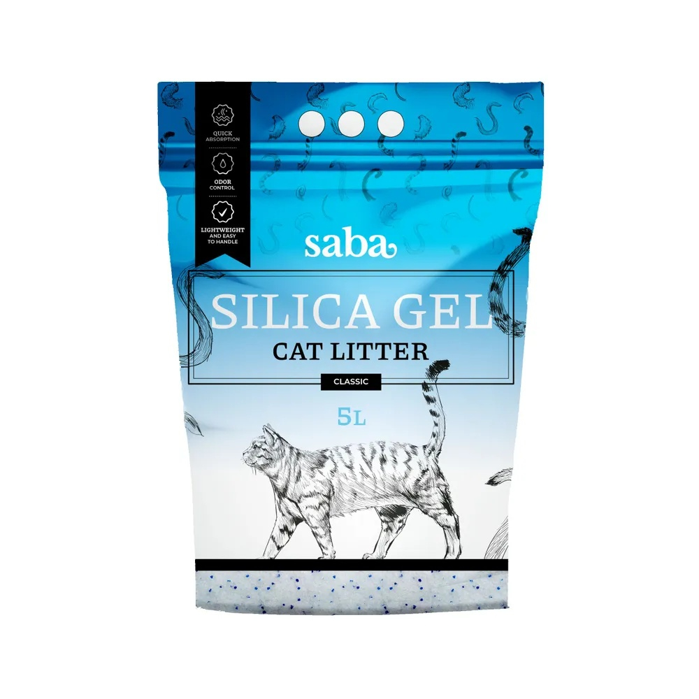 Наполнитель Saba силикагель Классик для кошек 5 л