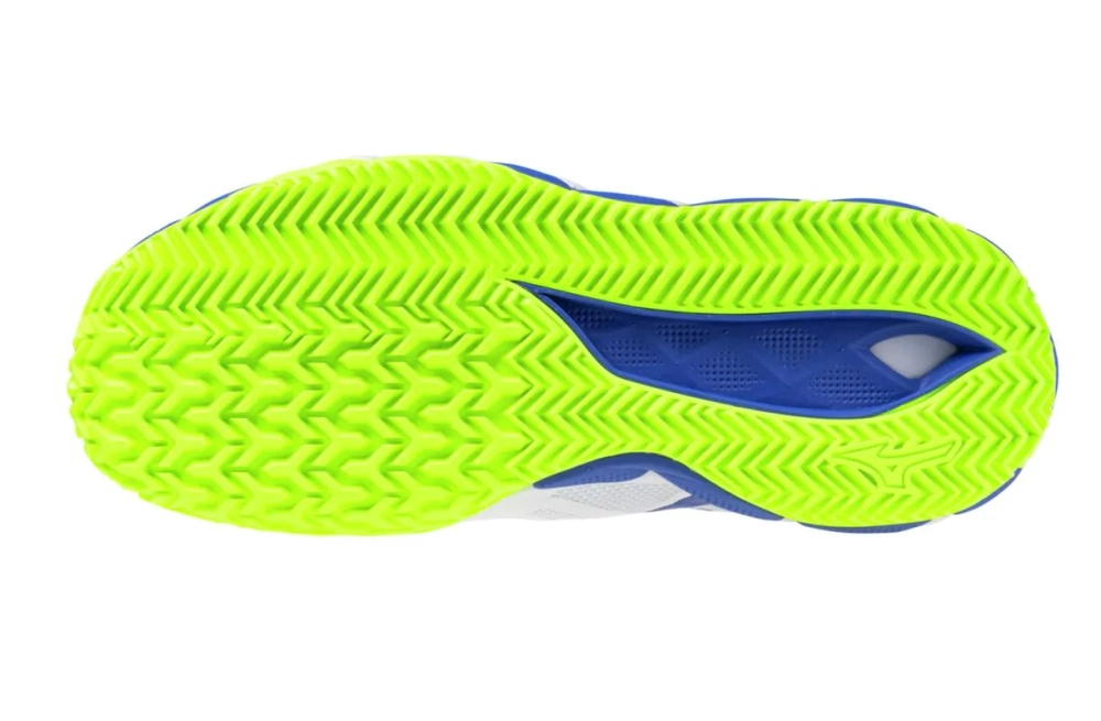 Теннисные кроссовки Mizuno Wave Enforce Tour 2 CC - white/dazzling blue/light yellow