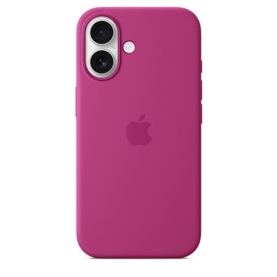 Чехол Silicone Case MagSafe для iPhone 16 Фуксия