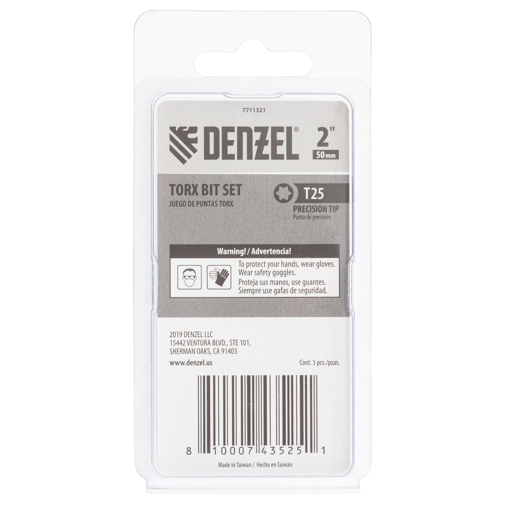 Бита T25x50, 5 шт.// Denzel
