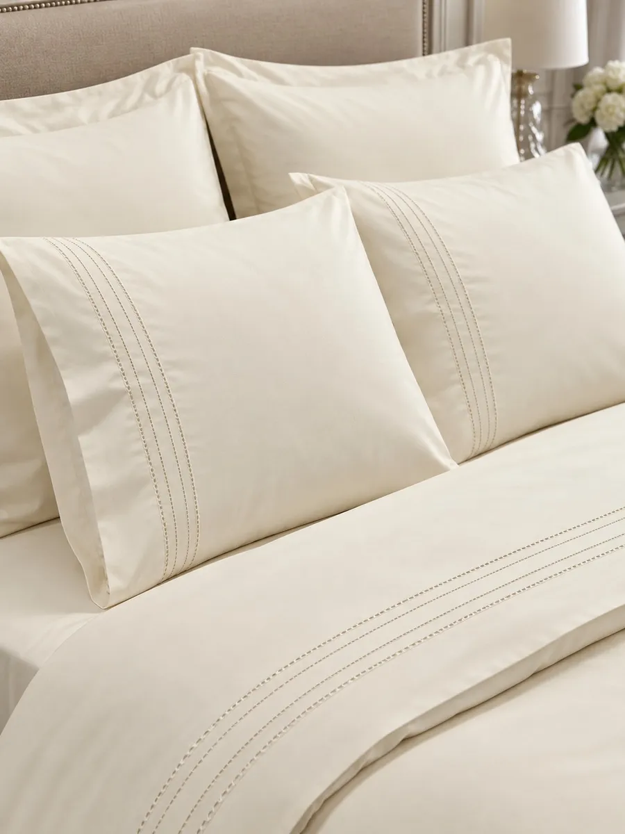 Gelin Home КПБ 6 пр. MIRA кремовый цвет пододеяльник 200*220, простынь 240*260, наволочки 50*70 2шт, декоративные наволочки 50*70 2шт GLNN532 — фото 2