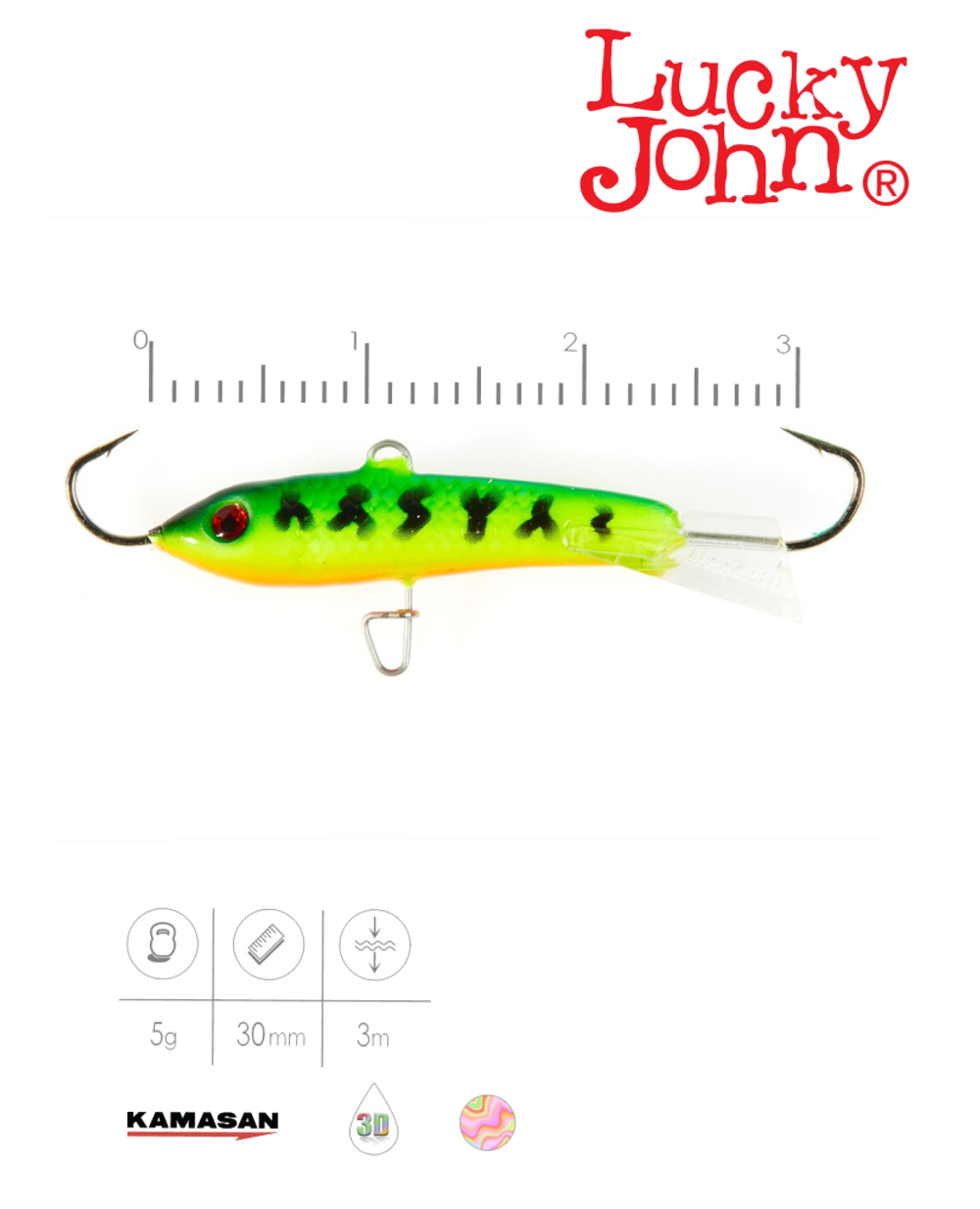Балансир LUCKY JOHN Classic №3, цвет 20, арт. 81300-20