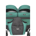 Коляска для близнецов SAXO  (RIKO BASIC) 01 бирюзовый-чёрный