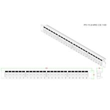 Патч-панель 19", 1U, 24 порта Hyperline PP3-19-24-8P8C-C5E-110D