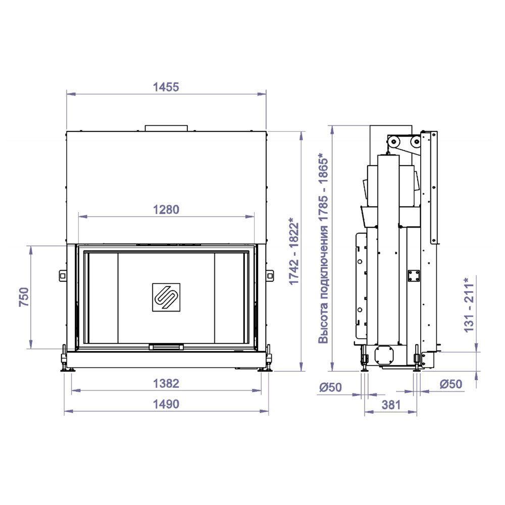 КАМИННАЯ ТОПКА F 1300B (STAV)