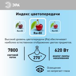 Лампа светодиодная POWER ЭРА RED LINE LED T140-80W-6500-E27/E40 R 80Вт колокол холодный белый свет E27/E40 | Лампы cветодиодные POWER