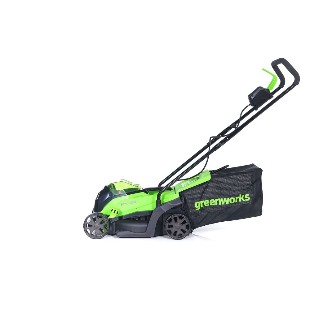 Аккумуляторная газонокосилка Greenworks GD24LM33K2, 24v, 33 см, (2516107UA), с аккумулятором 2 А·ч и зарядным устройством 2А