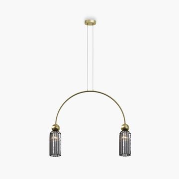 Подвесной светильник 2*Е14 MOD302PL-02GR золото/дымчатый Antic Modern Maytoni