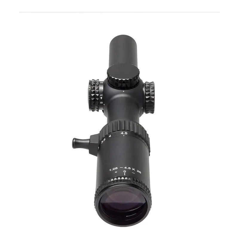 Оптический прицел Veber Wolf 1,25-4,5x26 IR DnD Загонник - вид со стороны окуляра, разметка увеличения