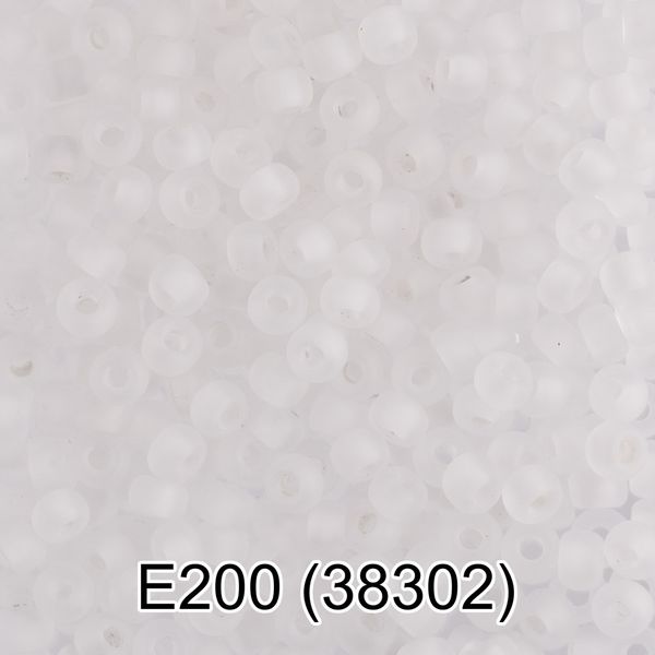 Бисер Gamma 10/0 (2.3 мм), 50 г (10х5 г), E200 прозрачный мат, 38302, круглый 5
