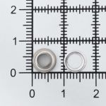 Люверсы металл ⌀4.0 мм (внутр.), h=3.6 мм, внешн. ⌀7.6 мм, с установщиком, никель, 200 комплектов, Hobby&Pro, 530410