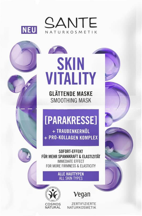 Разглаживающая маска для кожи Skin Vitality Smooth Mask Sante, 8 мл