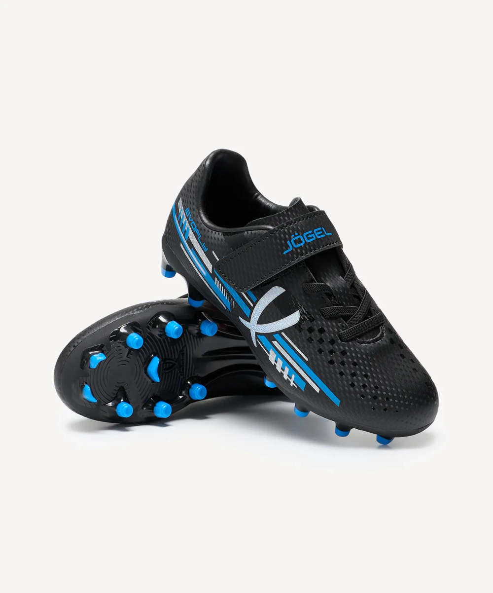 Бутсы футбольные Evofly FG Talant Black/blue, детский