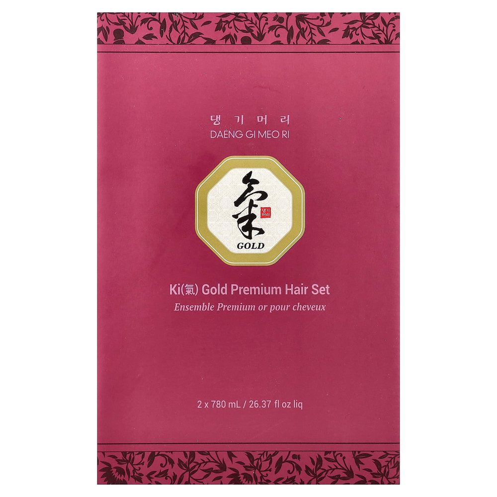 DAENG GI MEO RI, Gold Premium Hair Set, набор для волос, 2 флакона по 780 мл (26,37 жидк. унции)