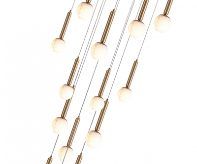 07530-15A,36 Люстра каскадная Монс латунь d50 h500 Led 75W (3000K). ТМ Kink Light