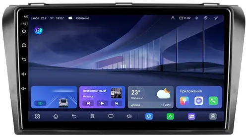 Магнитола для Mazda 3, Axela 2003-2009 - Kuberg QLed, Android 14, TS105, Быстрейшая, CarPlay, SIM-слот