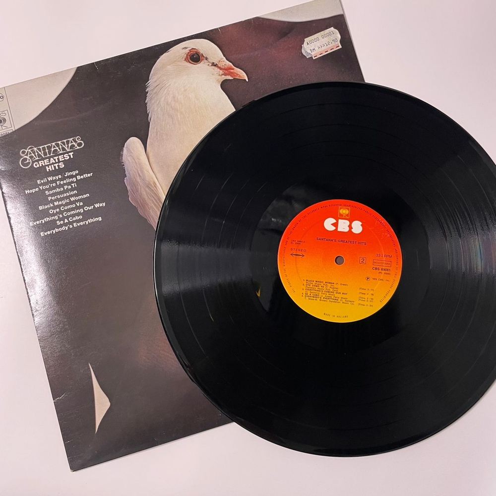 Винтажная виниловая пластинка LP Santana, Santana Greatest Hits (Нидерланды 1974)